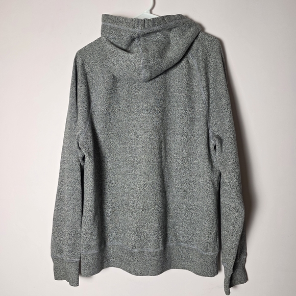 Roots Canada Beaver Logo Hoodie Gray Salt & Pepper Pullover Sweatshirt Medium - Picture 2 of 7